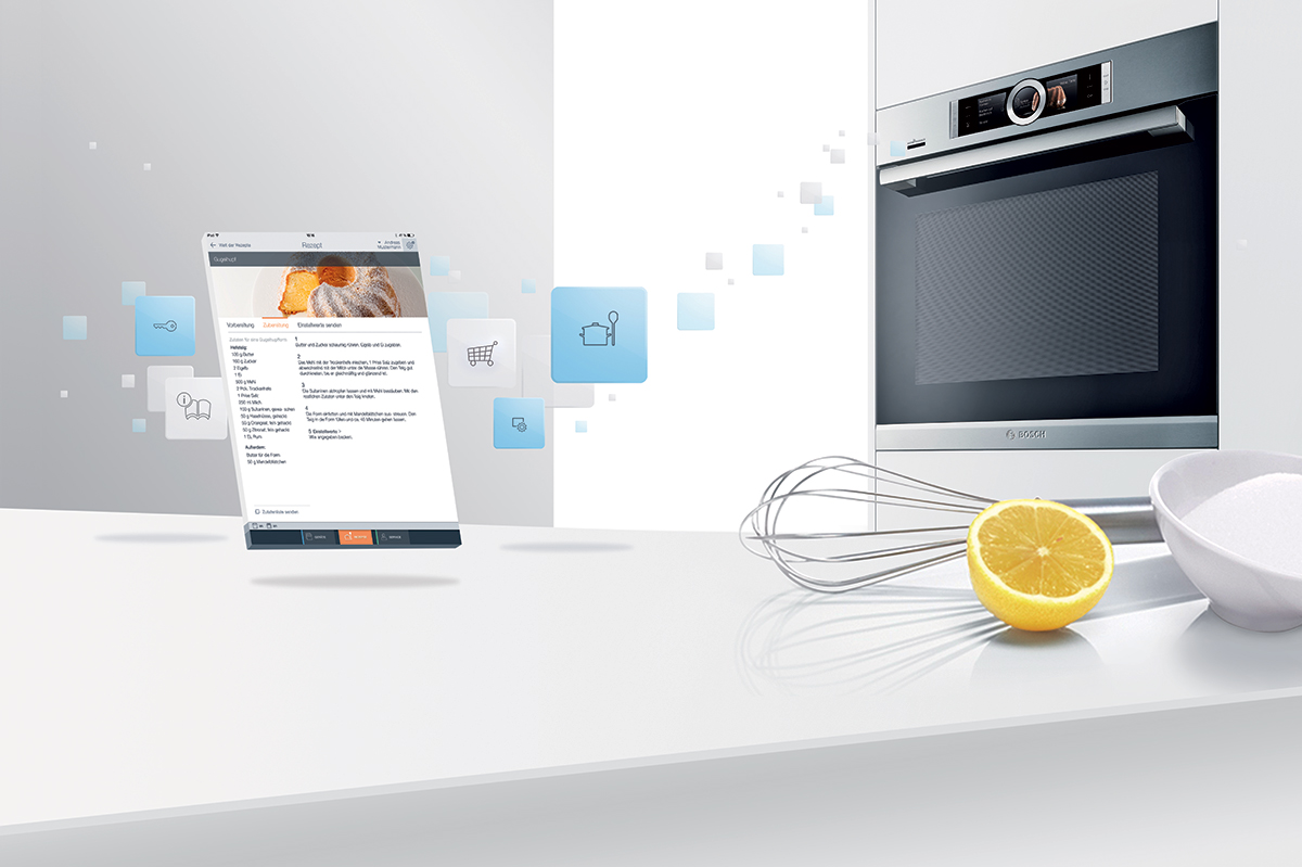 Cucina domotica con Home Connect di Bosch e Siemens