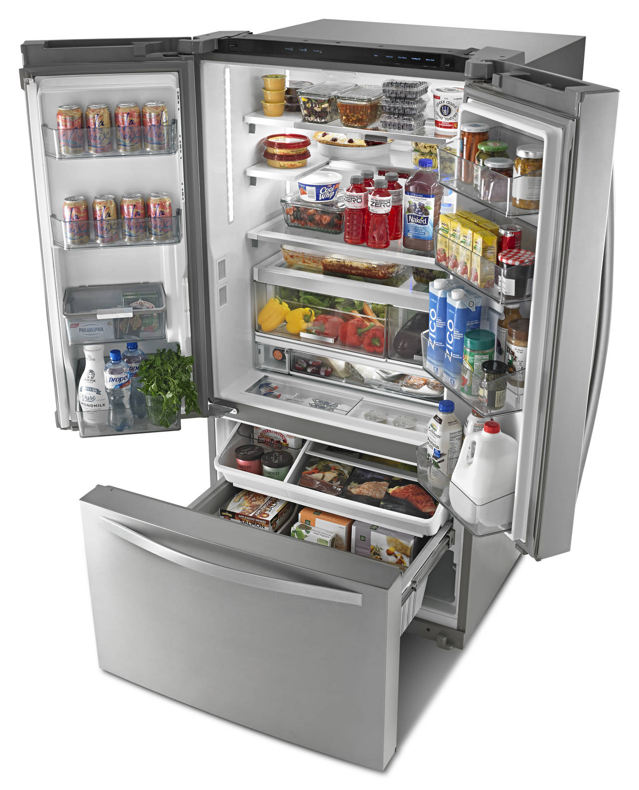 Whirlpool® Smart French Door Bottom Mount Refrigerator è il frigorifero connesso con la piattaforma Works with Nest che consente alle famiglie di mantenere costantemente il controllo del proprio elettrodomestico.